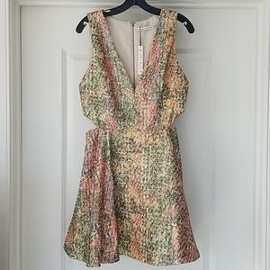 Alice + Olivia Multicolored Cocktail Shimmer Dress